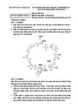Đề thi chính thức chọn học sinh giỏi đội tuyển Quốc gia môn Sinh học - Lần 1 - Năm học 2010